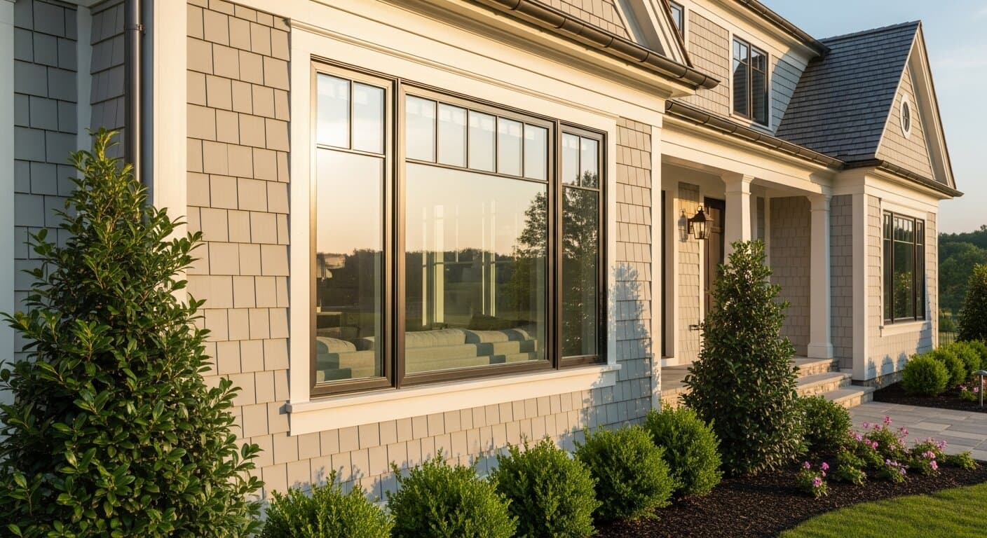 A Marvin wood-interior window in a DC-area colonial, used to illustrate a Marvin windows review across wood and Ultrex fiberglass lines.